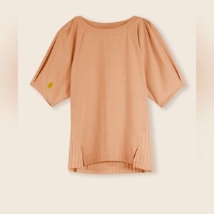 LMN3 Combined Rib Peach 14Y Tee - Creampuff Sleeve